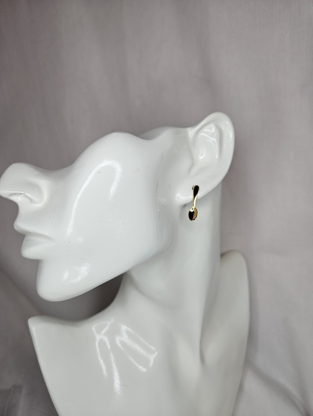 Vintage Golden Key Gold Spoon Stud Earrings – Surgical Steel Posts NWT - Picture 7 of 10
